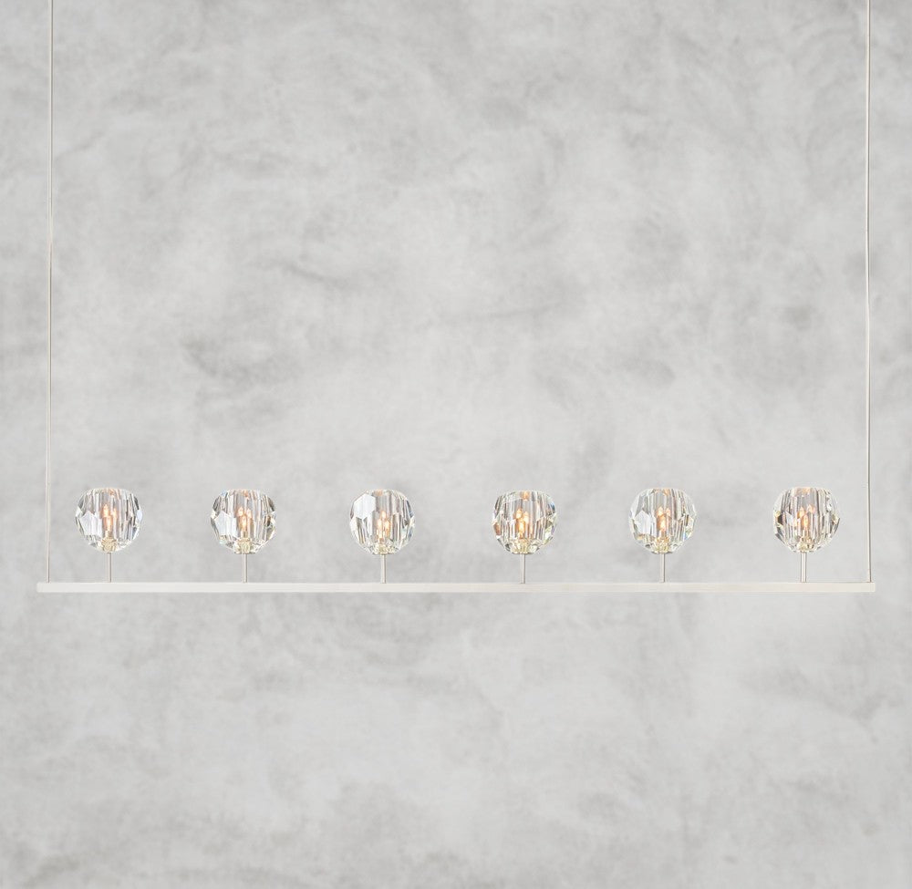 Boule De Cristal Clear Glass Linear Chandelier 48", 60"